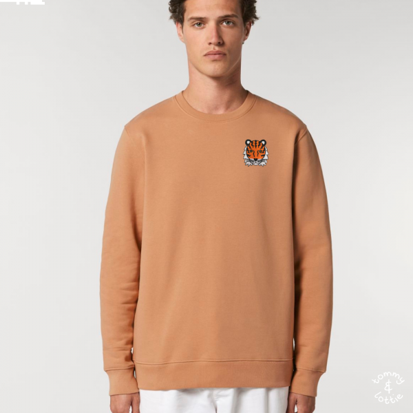 tiger adults organic cotton sweatshirt Mushroom