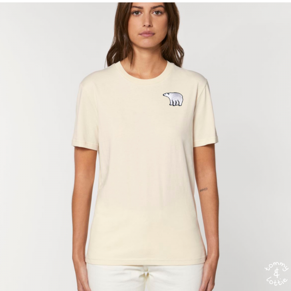 polar bear adults - unisex organic cotton t shirt Natural