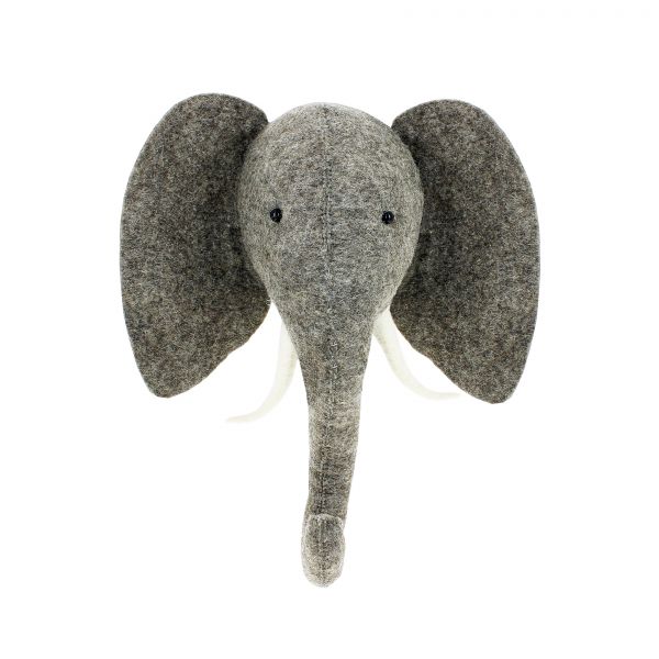 Elephant Head with Trunk Up