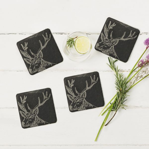 4 Stag Coasters