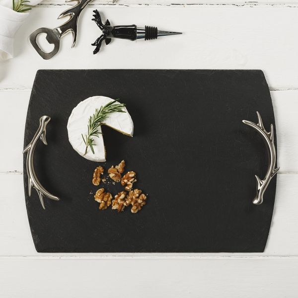 Medium Serving Tray with Antler Handles