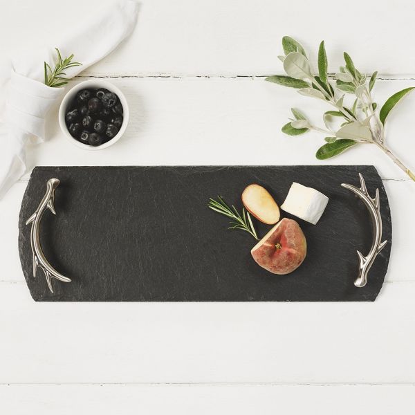 Small Serving Tray with Antler Handles