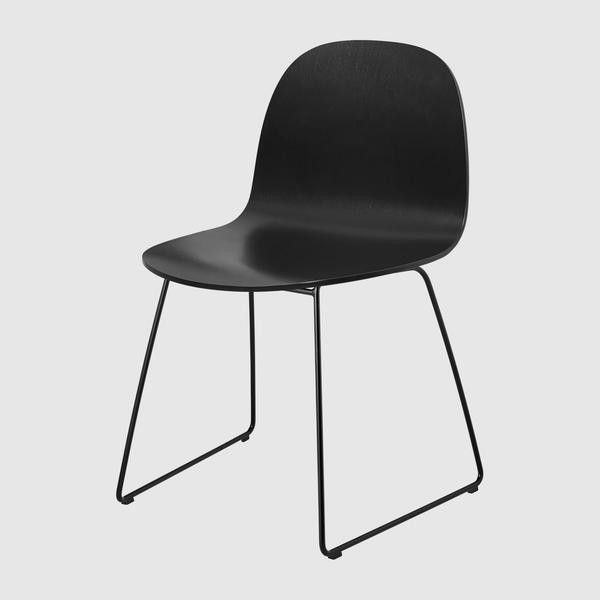 2D Dining Chair - Un-upholstered - Sledge base