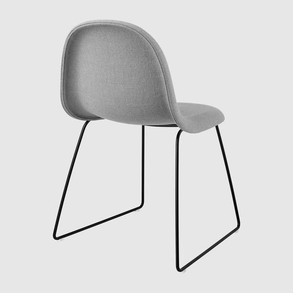 3D Dining Chair, Upholstered - Sledge base
