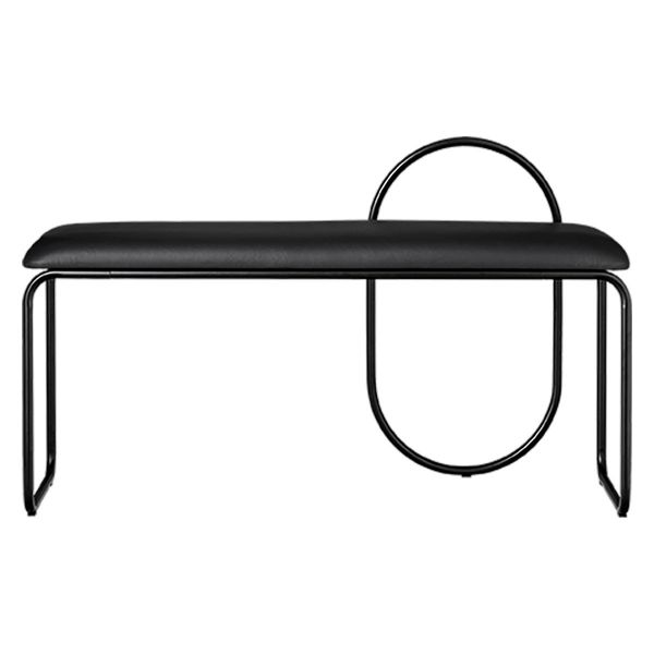 ANGUI bench - Black Leather