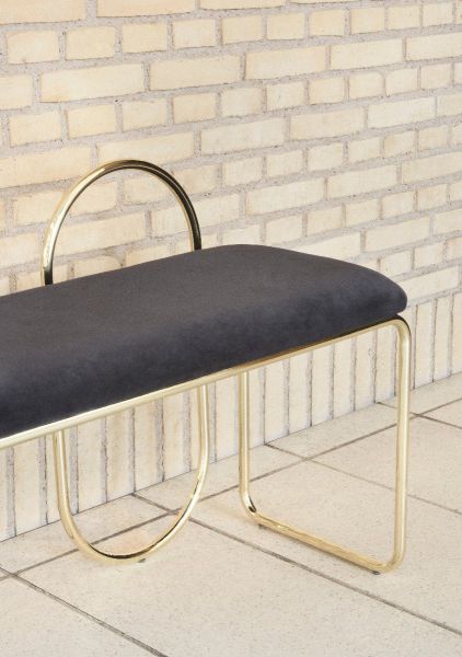 ANGUI bench - Anthracite/Gold