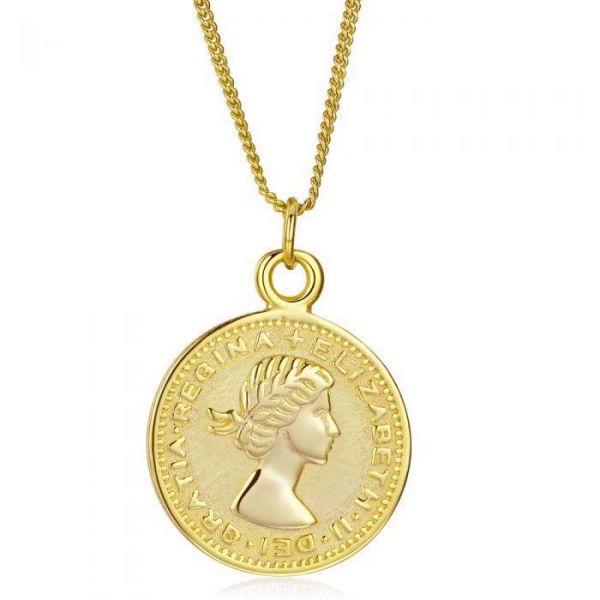 Fresh and minimalist gold coin necklace Elizabeth by Keep it Peachy now online on Cuemars