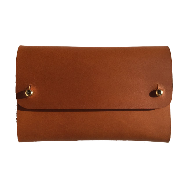 Vegetable tanned leather brown card wallet by slow fashion UK brand Kles