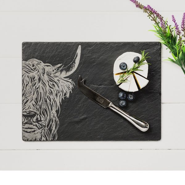 Highland Cow Cheese Board & Knife Gift Set