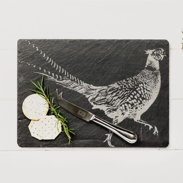Pheasant Cheese Board & Knife Gift Set
