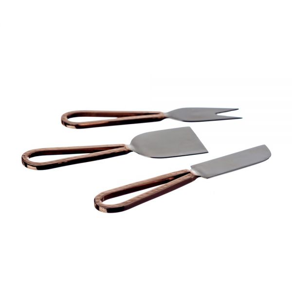 3 Copper Cheese Knives