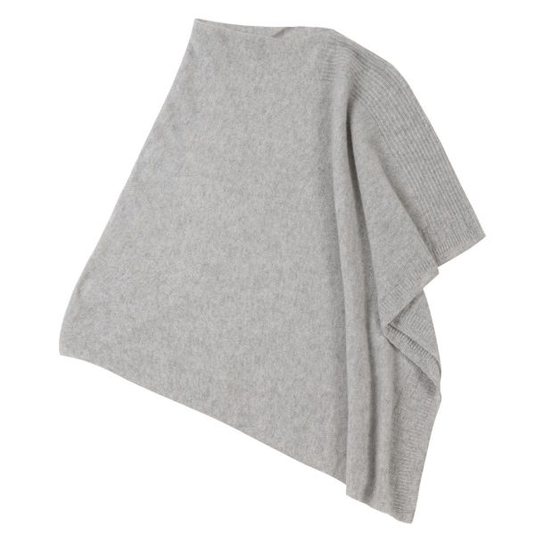 Cashmere Poncho in Foggy