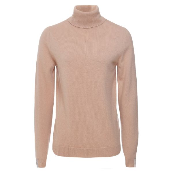 Cashmere Polo Neck Sweater in Toffee