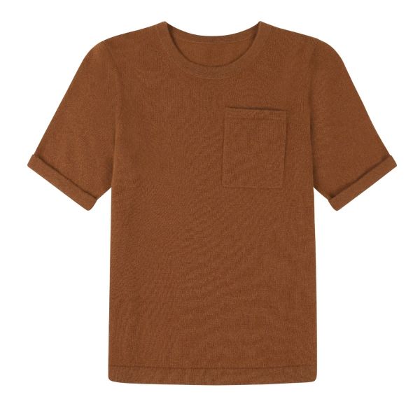 Cashmere Relaxed T-Shirt in Butterscotch