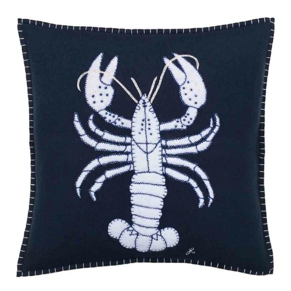 The Jan Constantine Lobster Cushion (Navy)