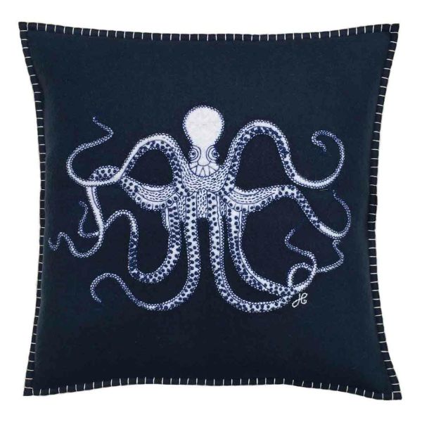 The Jan Constantine Octopus Cushion (Navy)