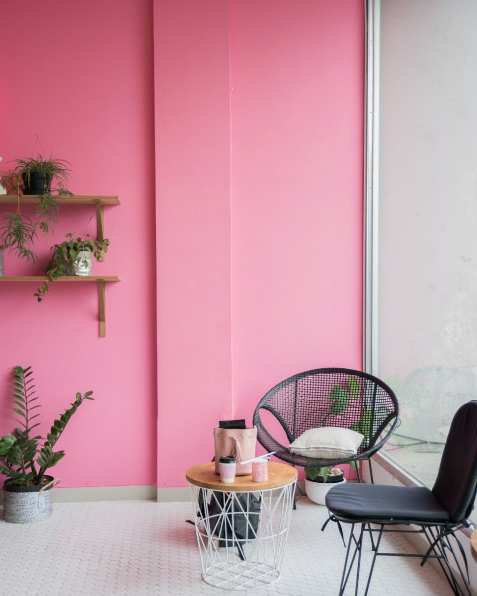 Pink Coloured Wall 